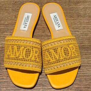 Arteana Handmade Slide Sandals | Made in Italy | Yellow